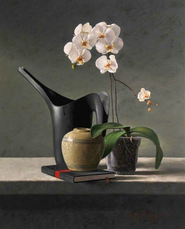 Gieter met orchidee